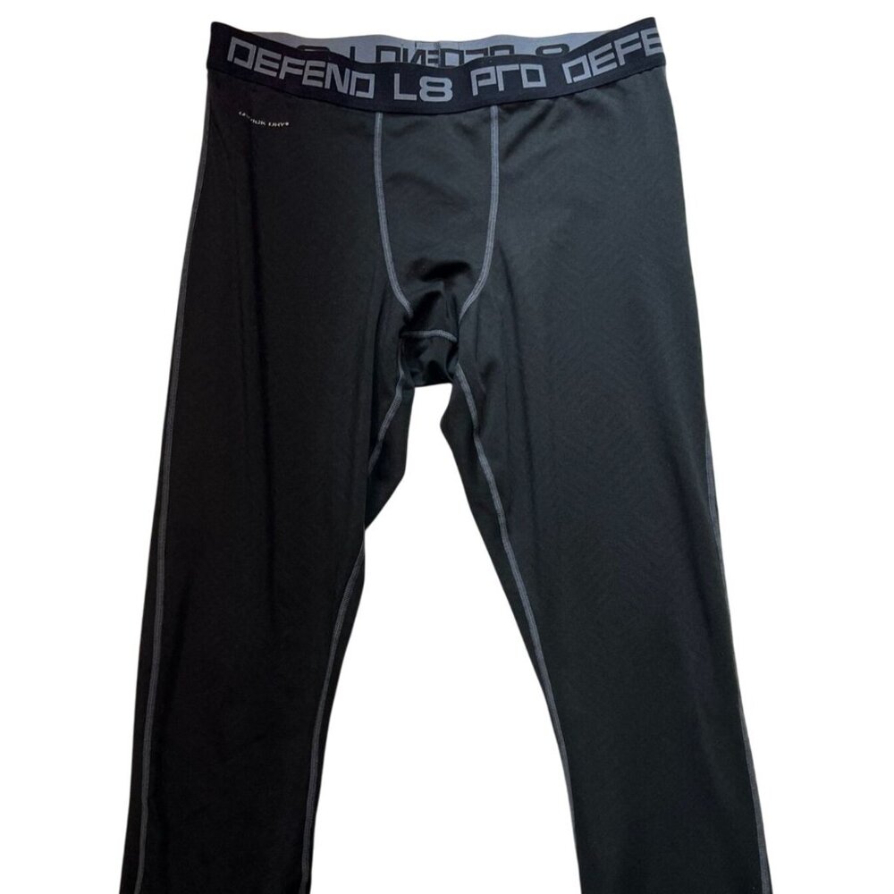 Layer 8 Performance Men's Qwick Dry Tights Pants Stretch Size L Black Athletic